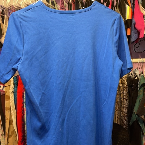 Alia ladies Petites blue tank top size SP design on front silver around neck - Picture 7 of 7